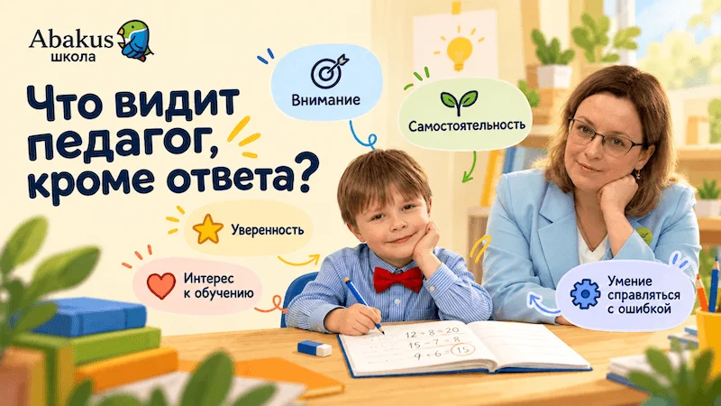 Что видит педагог, кроме ответа: внимание, самостоятельность, уверенность, интерес к обучению